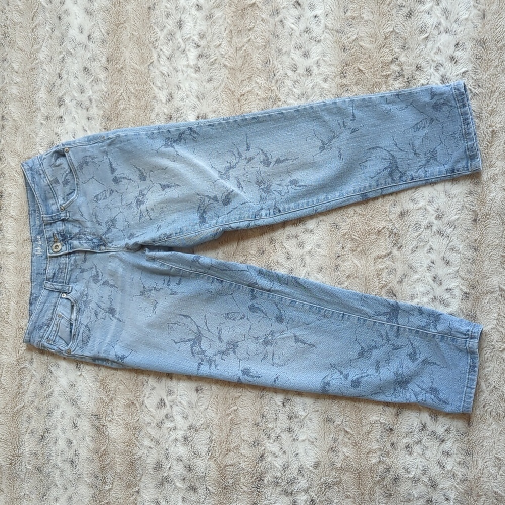 Style & Co Curvy Boyfriend Floral Print Jeans